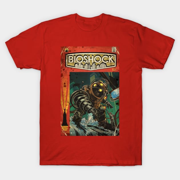 Bioshock Big Daddy Comic poster T-Shirt by gruntcooker